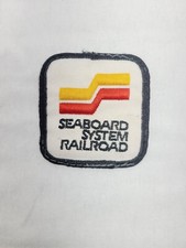 Vtg Seaboard System Railroad Train Company Logo Sew-On Patch