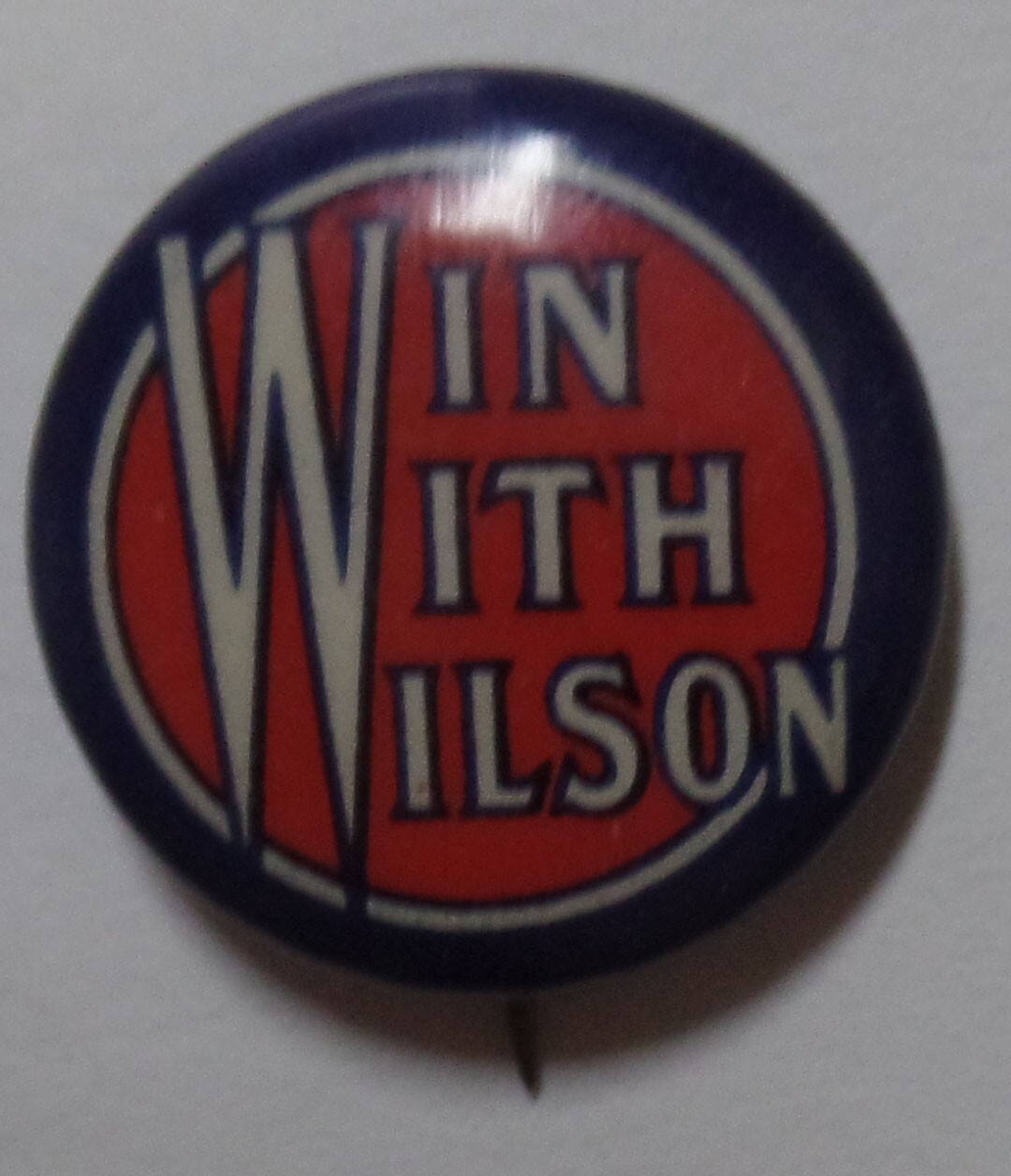 1912 Win With (Woodrow) Wilson Presidential Campaign Slogan Pin