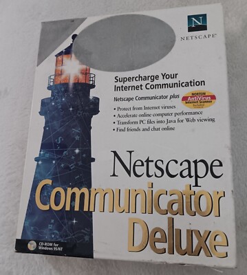 NETSCAPE COMMUNICATOR Deluxe Edition CD-Rom Includes Netscape Navigator Ver 4