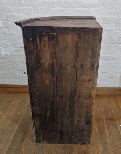 Antique Large wall mounted oak double door corner wall cupboard / cabinet - Picture 12 of 13
