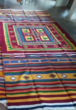  Handwoven Cotton Dhurrie Indian Karnataka Handicraft Area Rug Carpet Floor Mat