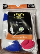 Women's No Show Socks Multicolor Size 4-10, 10-Pack