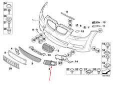 NUOVA GRIGLIA FENDINEBBIA DESTRA BMW 3 E93 M SPORT 51118041182 8041182 2009 ORIGINALE