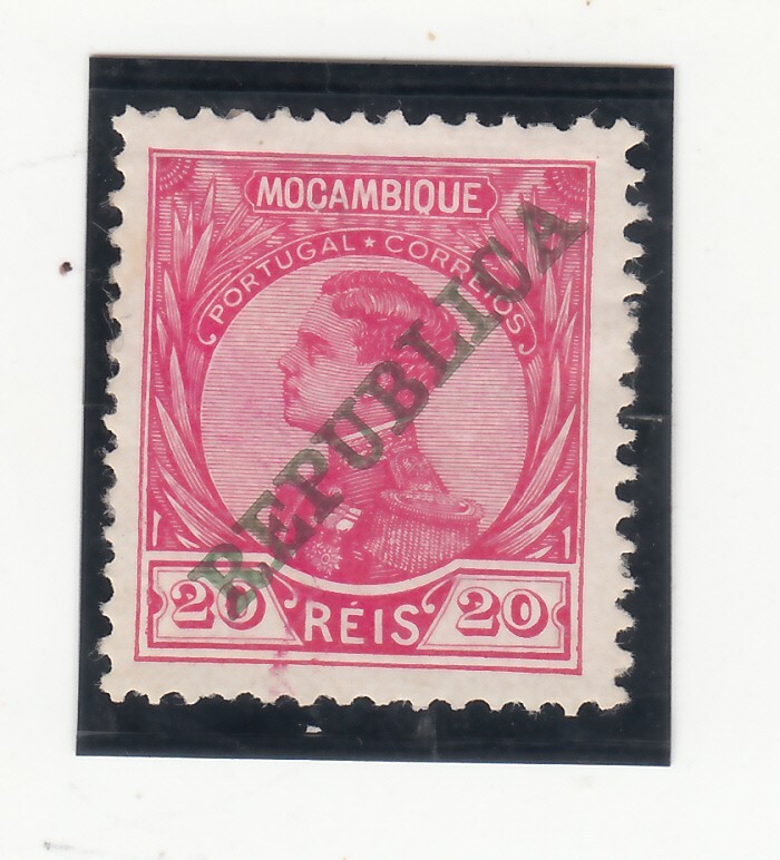 MOZAMBIQUE 1912. KING Manuel II of Portugal. 20 r. Republica.  Sc# 117. MH OG