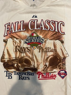 T-shirt MLB World Series 2008 Tampa Bay Rays Vs Phillies - XL - Occasion Très Bon état