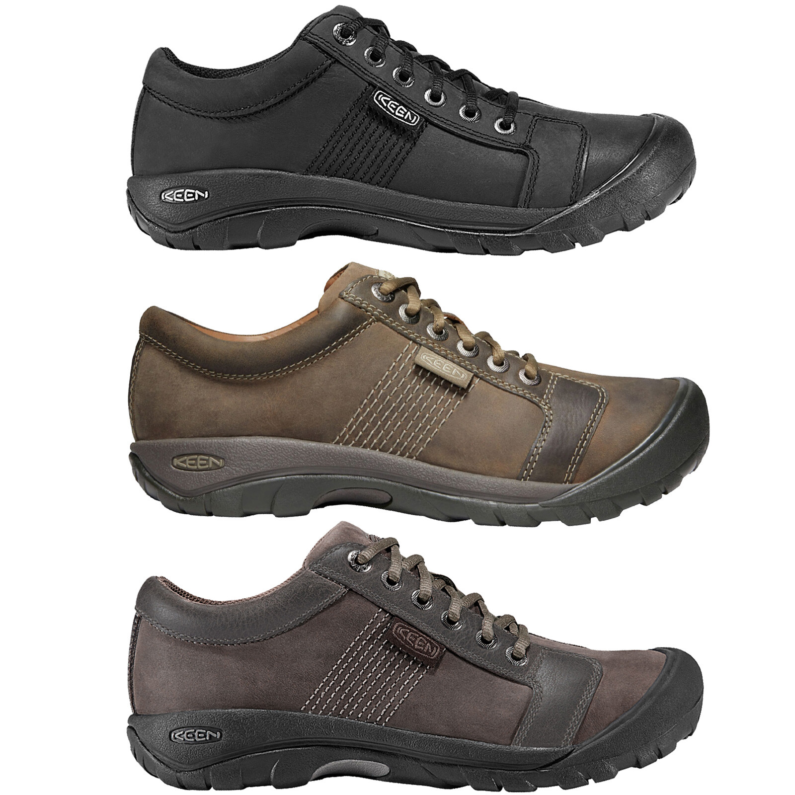 Keen Austin Herren-Lederschuhe Zapatos Casuales Zapatos de Verano