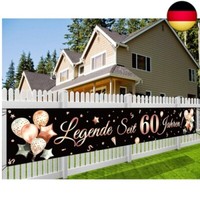 60. Geburtstag Banner, Legende Seit 60 Jahren Glitzerbanner, Deko 60 Geburtstag