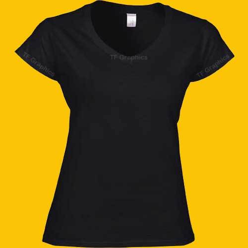 Custom V Neck T Shirt - Logo, Freizeit T Shirt, Custom Design, Trendy Print Shirt - Bild 5 von 9