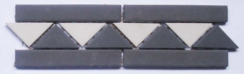 Victorian Black & White Chequer Meshed Porcelain Tiles Pathway Hallway Floor - Picture 6 of 14