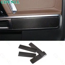 Fit For Benz G-Glass 2019-2022 Dry Carbon Fiber Inner Door Panel Strip Trim 4pc