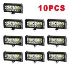 2/4/10PCS 7Inch LED Work Light Bar Flood Spot Pods Offroad Fog Driving Truck SUV