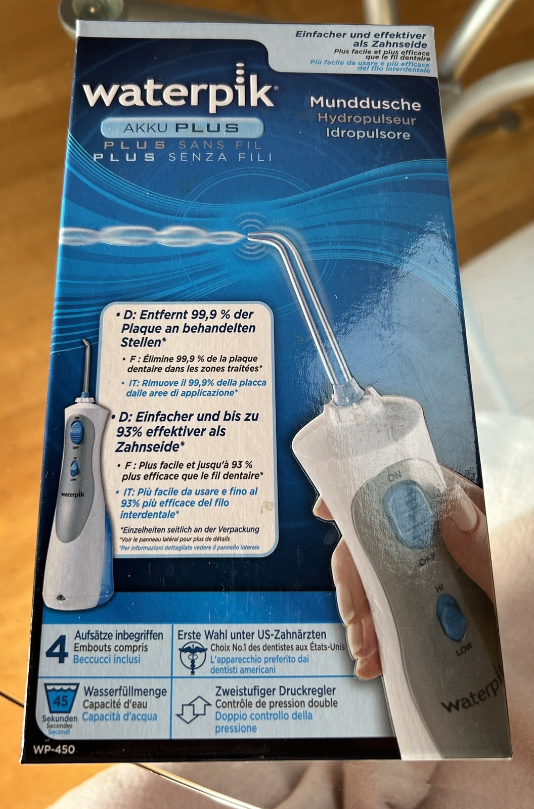 Idropulsore Waterpik Plus Senza Fili 4 Beccucci