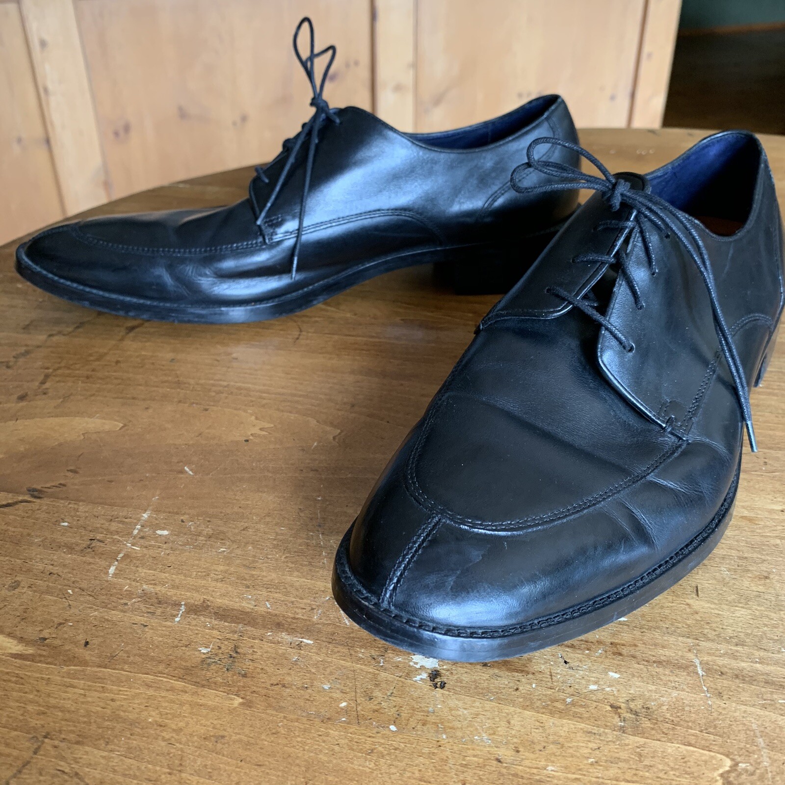 SAOLA Oxford da uomo Cole Haan grembiule nero spaccato taglia 13 M