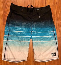 Quiksilver Striped Colorblock Board Shorts Mens 28 Beach Swim Trunks