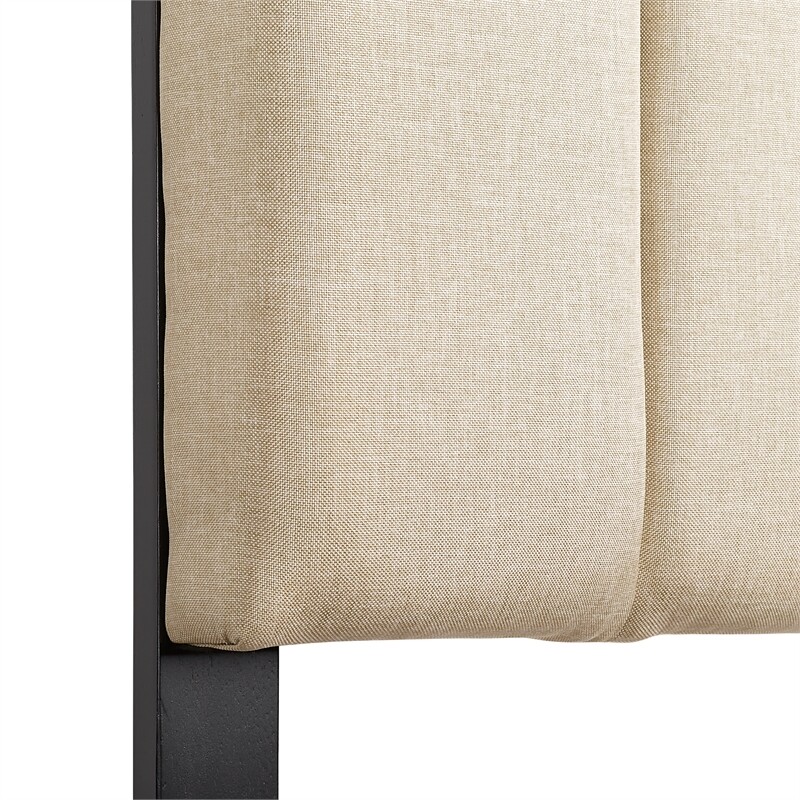 CorLiving Helena Channel Tufted Cream Velvet Headboard Twin/Single eBay