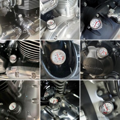 Tappo Serbatoio Olio Per Kawasaki W650 W400 W800 (1987-1998) - Nero In Lega Alluminio - Foto 5