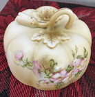Vintage Hand Painted Floral Ceramic Covered Nippon Butter Dish Exquisite Detail — photo 4