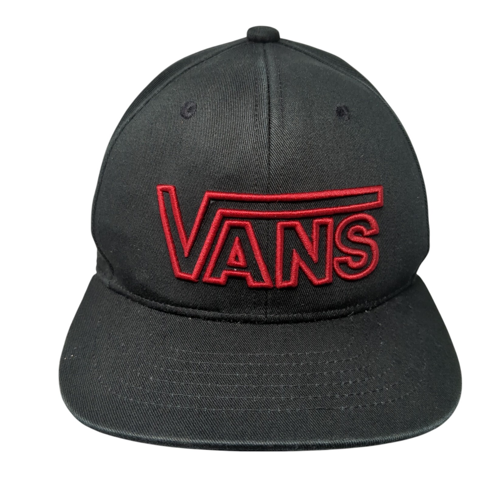 Vans Snapback Hat Black One Size Adjustable Solid… - image 1