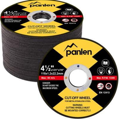 50 Pack 45 Inch Black Abrasive Cutting Wheels For Angle Grinders 13300 Rpm