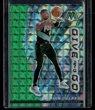 2022-23 Panini Mosaic #6 Damian Lillard Give and Go Mosaic Green Trail Blazers