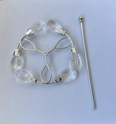 2x Trio Kristall Glas für Lüster Kronleuchter Lampen Dekorativ Ersatzglas 135mm