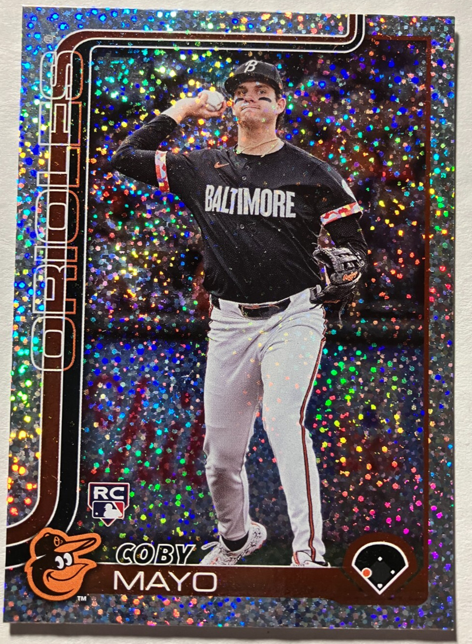 2025 Topps Silver Crackle Foil #20 Coby Mayo RC Orioles