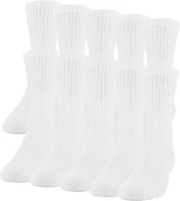 White 3 6 9 12 Pairs Ankle/Quarter Crew Mens Socks Cotton Long Size 10-13 Sports