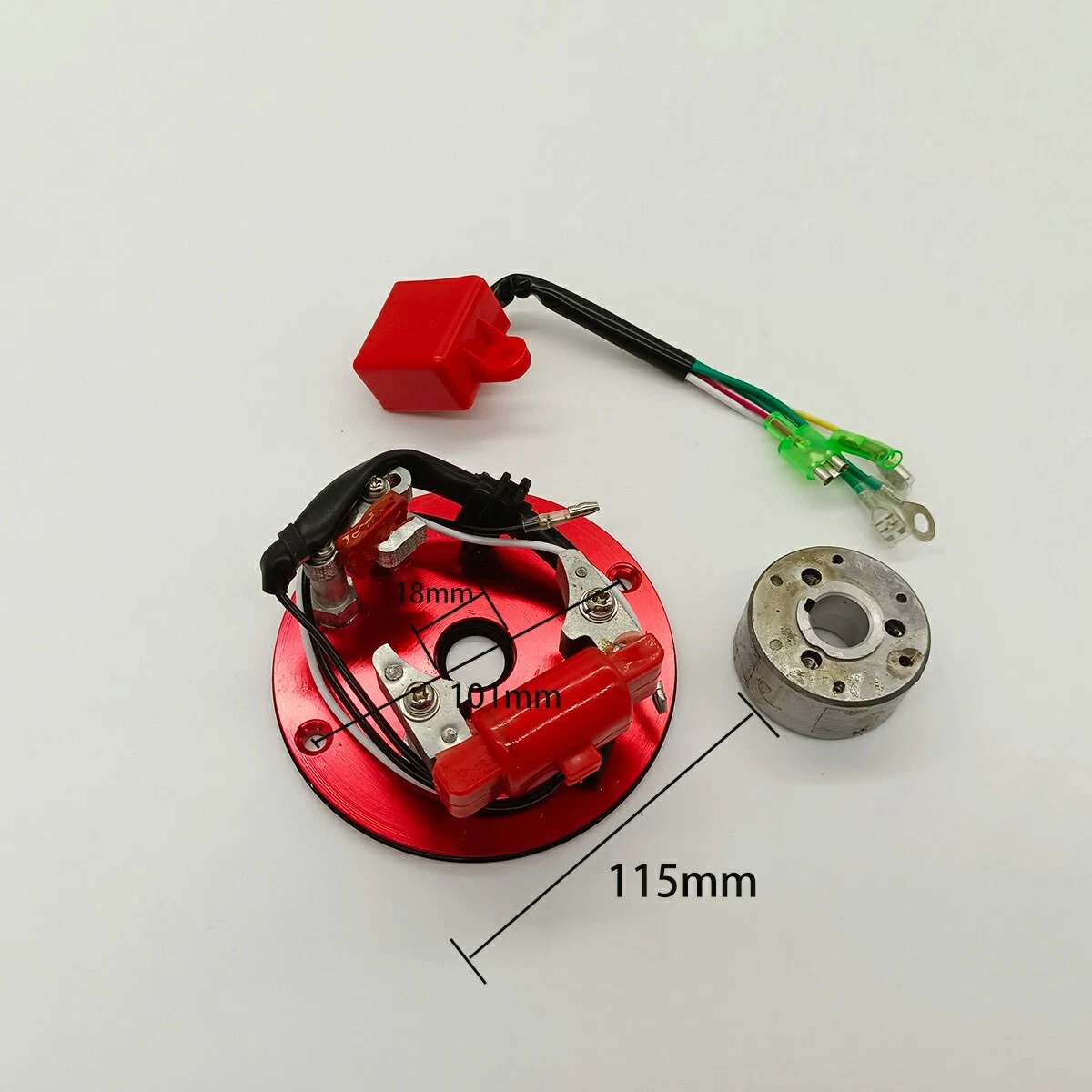 Stator Rotor Kit, Red Ignition CDI Box Kit For 110, 57 OFF