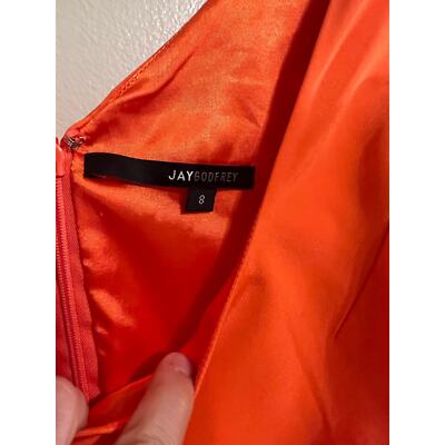 jay godfrey orange dress Jay Godfrey One Shoulder Maxi Dress Orange 4 formal wedding gala prom  preppy