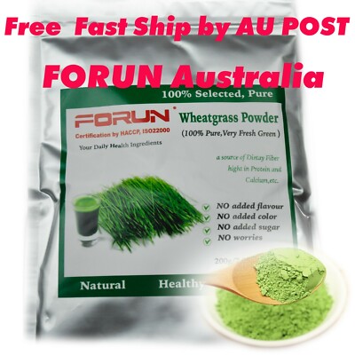 FORUN Pure Fresh Green Wheat Grass Powder 1KG -100% Pure, TOP Grade