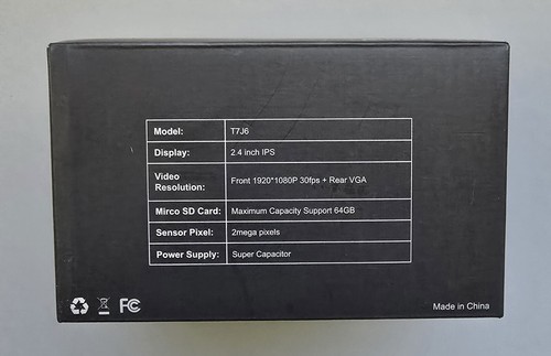 NEXPOW Dual Dash Cam 1080p Full HD anteriore e posteriore T7J6 (scatola aperta) - Foto 3 di 5