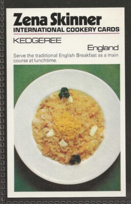 BROOKE BOND (TEA)-ZENA SKINNER COOKERY CARD 1974-#07- ENGLAND - KEDGEREE