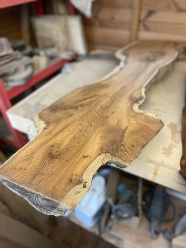 English Elm Coffee Table Live Edge Rustic Contemporary Beautiful UK Made - Picture 6 of 19