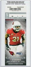Russell Wilson 100th GAME START 2018 Seahawks Cardinals 9/30 Full Ticket PATRICK
