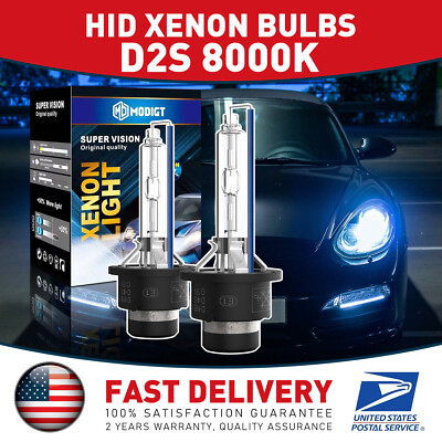 2PCS D2S 8000K HID Xenon Headlight BULBS Set for 01-05 Mercedes-Benz C240 CLK320