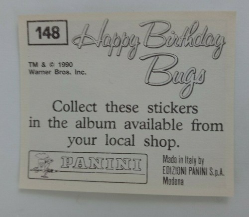 1990 Panini Happy Birthday Bugs (Pick Your Sticker) - Picture 219 of 343