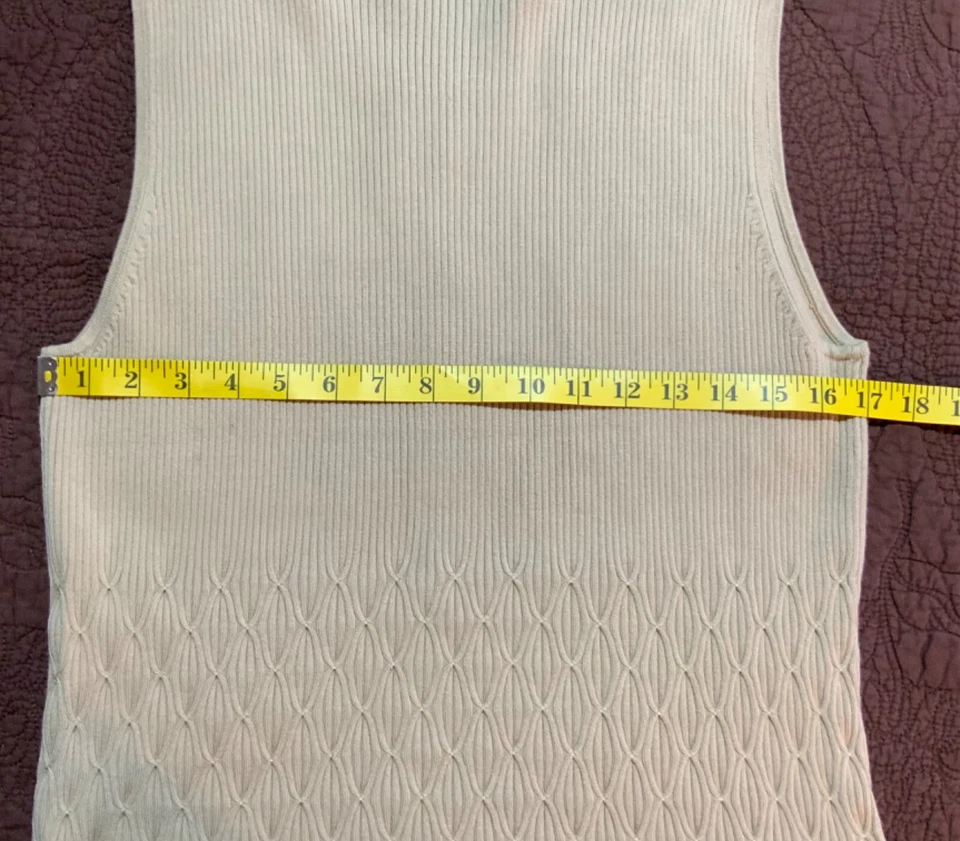 NUEVO Apostrophe Mujer XL Punto Suéter Chaleco Tostado Foto 4 de 4