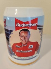 1995 Budweiser ® Ken Schrader #2 stein. This 5 1/4" stein was made in the USA.