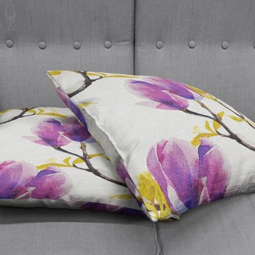 Cushion Cover with Purple Magnolia Themed | Double Sided | Multi Sizes - Picture 6 of 7