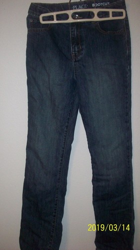 girls size 12 jeans bootcut acid wash elastic inside adjust 5 pocket 37 L - Picture 7 of 10