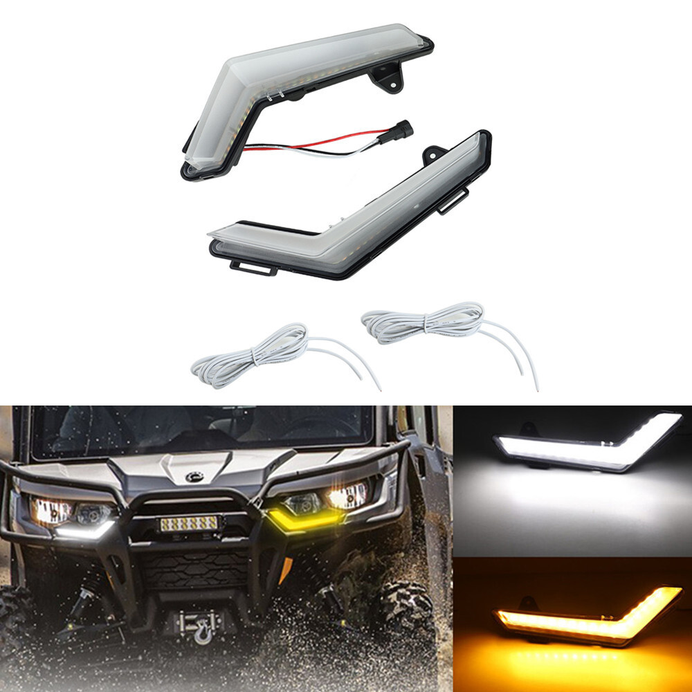 Left &Right LED Signature Light Turn Signal For Can-Am Defender 2020+ /Commander