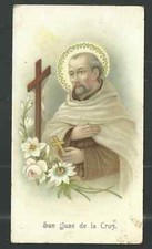 Holy card antique de San Juan de la Cruz santino image pieuses estampa
