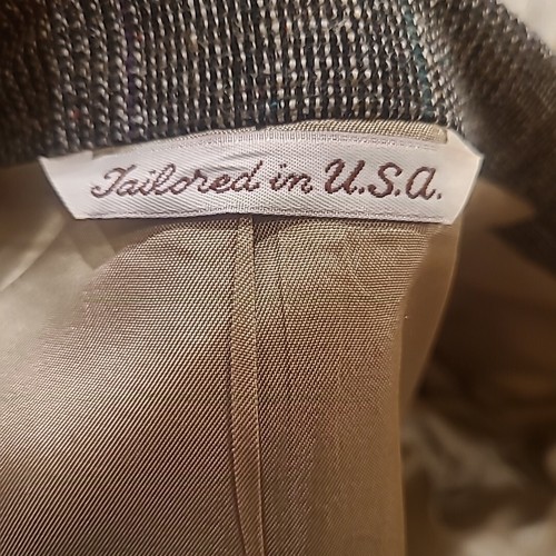 Manteau blazer Stafford homme 41R sur mesure aux USA veste laine Glen plaid années 80 vintage - Photo 7/10