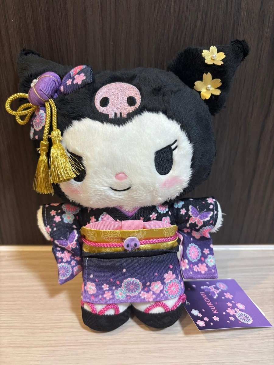 kuromi様order ふわり髪飾り♡ 顎紐取り外し可能♡イヤリング込み Sanrio Kuromi Kimono Plush JAPAN 2025 New Fast Shipping | eBay