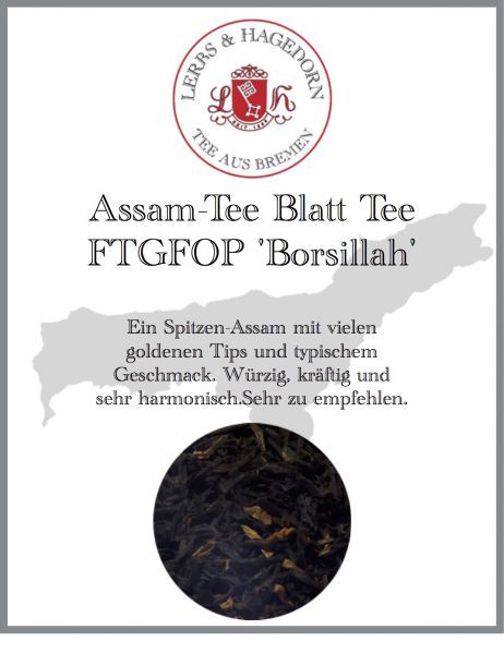 Assam Tee Blatt Ftgfop Borsillah 1.5 Kg, Viele Goldene Tips WüRzig Spitze-image