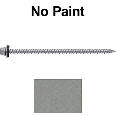 10 x 4'' Metal Roofing Screws (250) NO PAINT Galvanized Hex Head Sheet Metal Roof