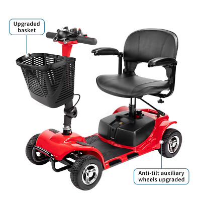4 Wheel Folding Mobility Scooter Power Wheel Chairs Electric Device For Seniors