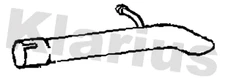 Klarius tail pipe fits Ford transit connect 1.5 1.6 13> FE1187V
