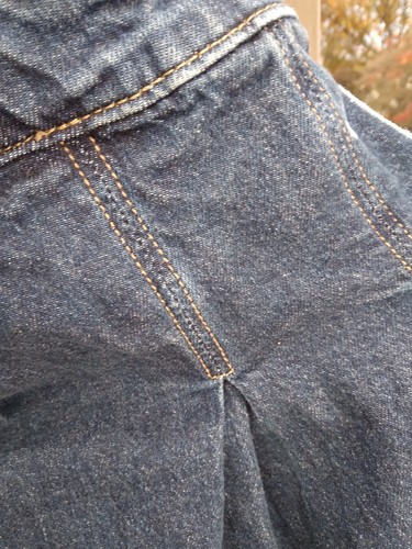 Gap Kids Pleated Denim Mini Skirt Size XL (12) Indigo Dark Wash Side Zipper - Picture 14 of 24