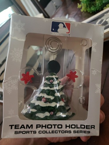 Boston Red Sox MLB Team Christmas Tree Photo Holder Brand New Collector Series - Picture 2 of 3